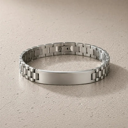 Gourmette homme traditionnelle Argent à graver