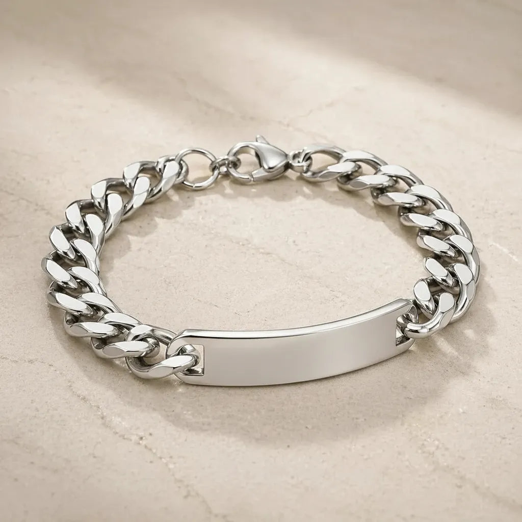 Gourmette homme gros maillons Argent massif style