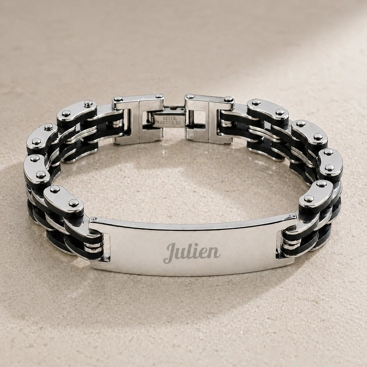 Bracelet homme robuste Acier à personnaliser