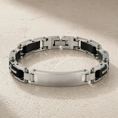 Bracelet homme maille Gourmette Argent gravure Prénom