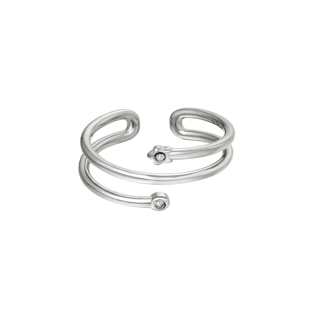 Bague femme ajustable Spirale