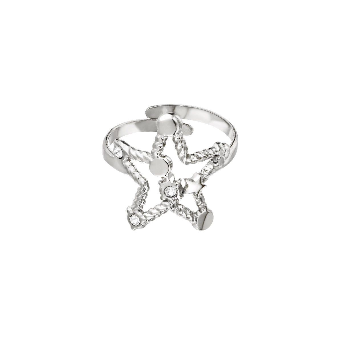 Bague femme ajustable étoile