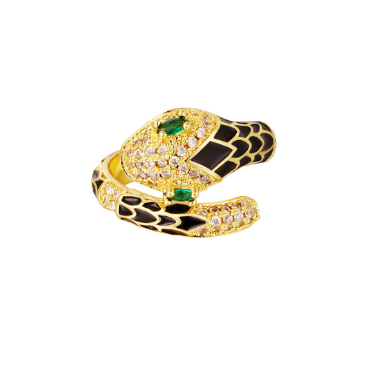 Bague femme ajustable Serpent