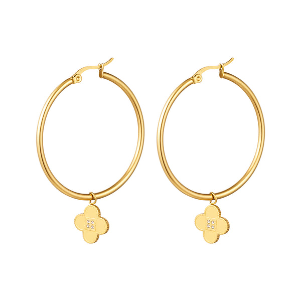 Boucles d'oreilles Créoles Flora